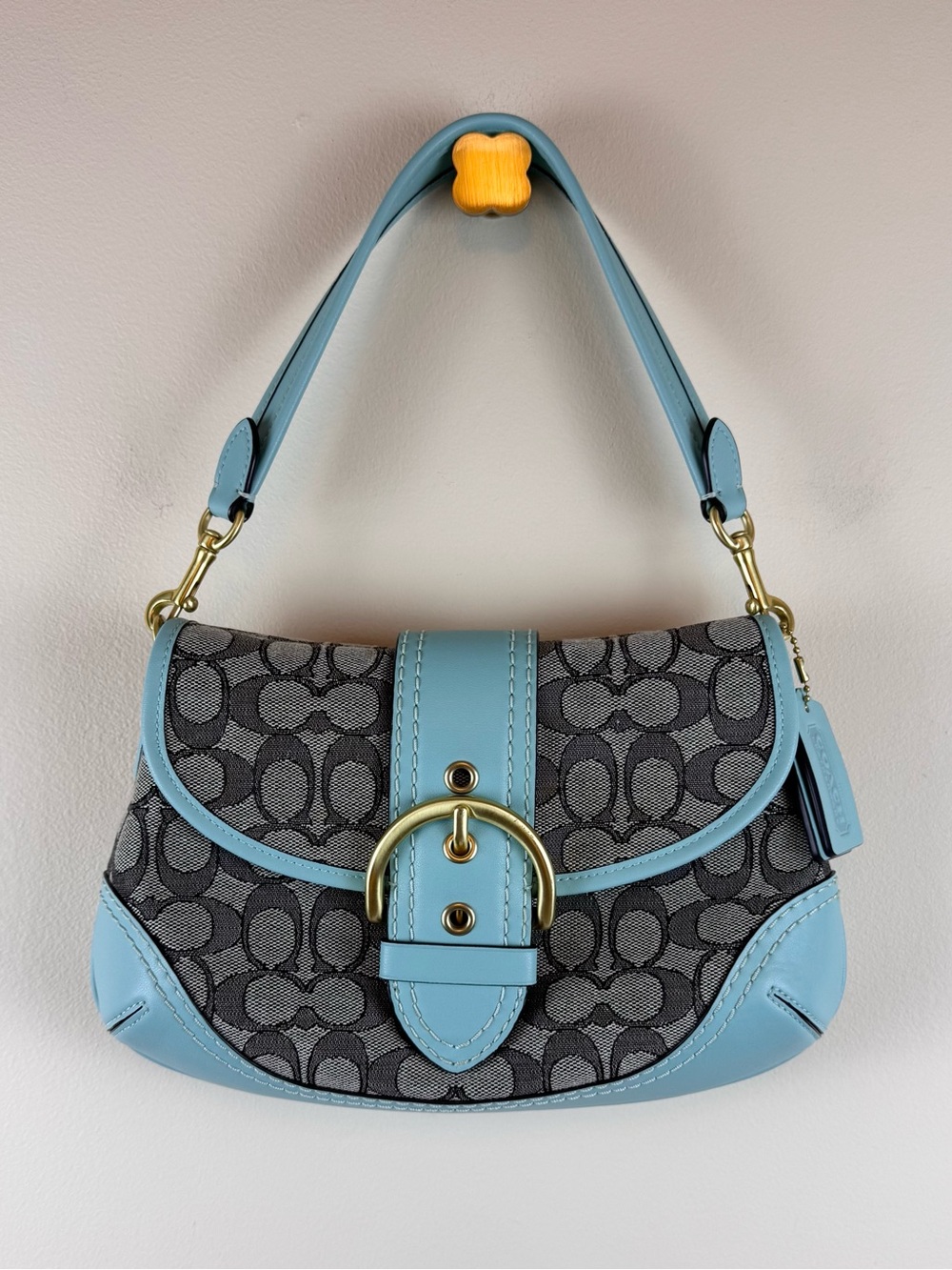 Coach The SoHo Flap Limited Re-Edition 2006 in Jacquard Blue